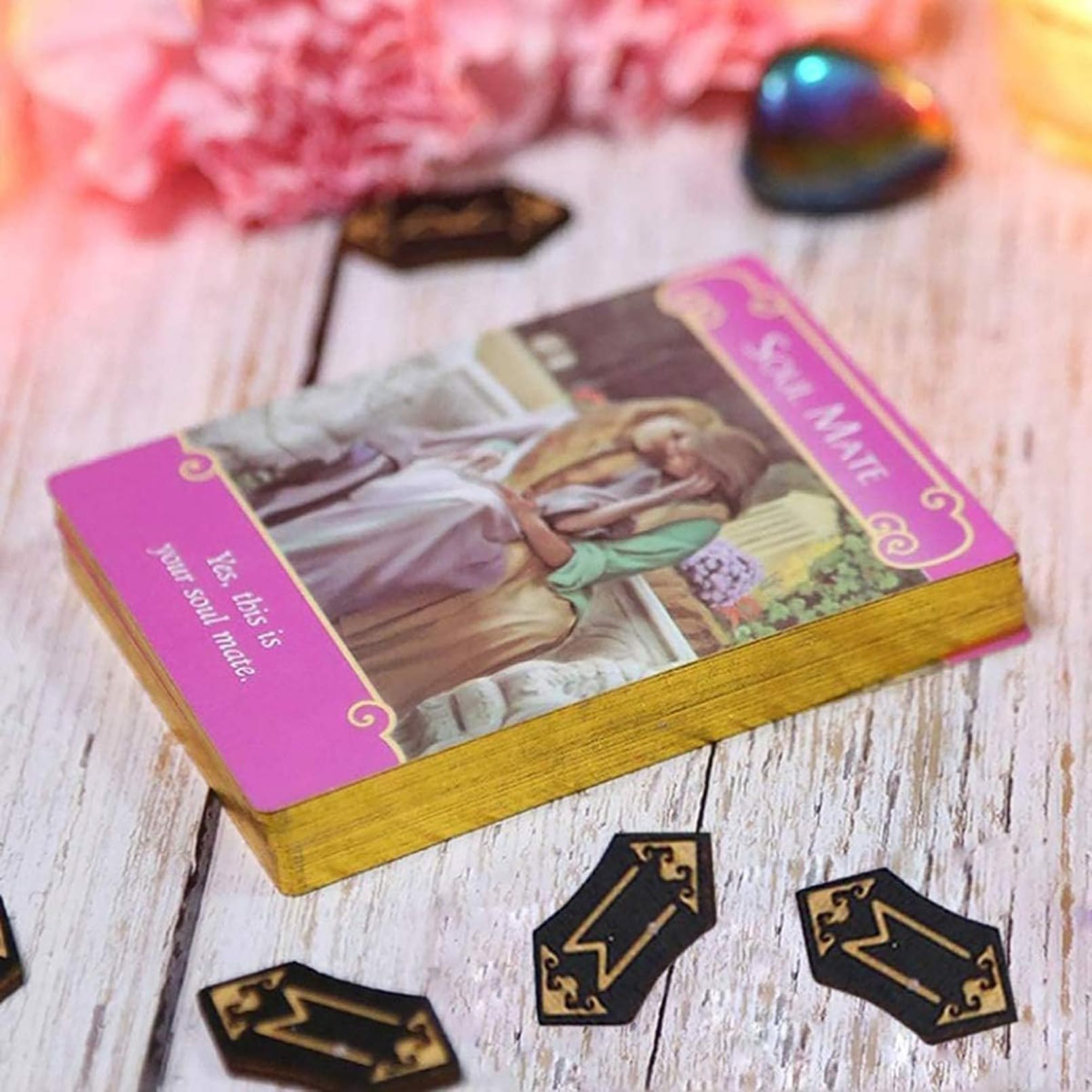 天使　タロットカード　オラクルカード　占い　レア Amazon.co.jp: Yubbuio神秘的なロマンチックな天使のオラクル